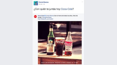 #FernetconCoca fue tendencia en Argentina en el Día del Amigo