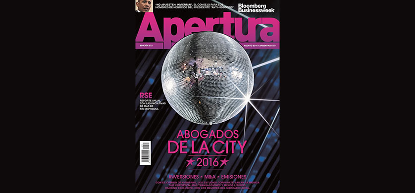 El ranking de abogados de la city en la edición agosto de Revista Apertura