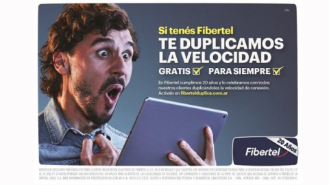 Fibertel cumple 20 años y duplica la velocidad de conexión