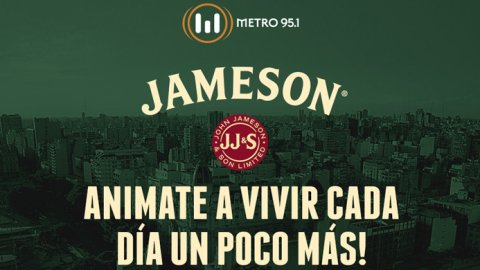 Acción de Jameson Irish Whiskey en FM Metro