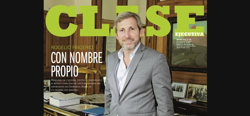 Rogelio Frigerio en la tapa de Clase Ejecutiva