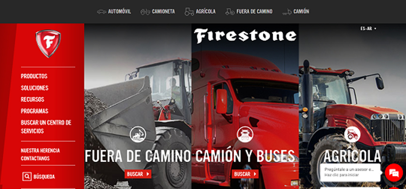 Bridgestone lanza nuevos sitios web