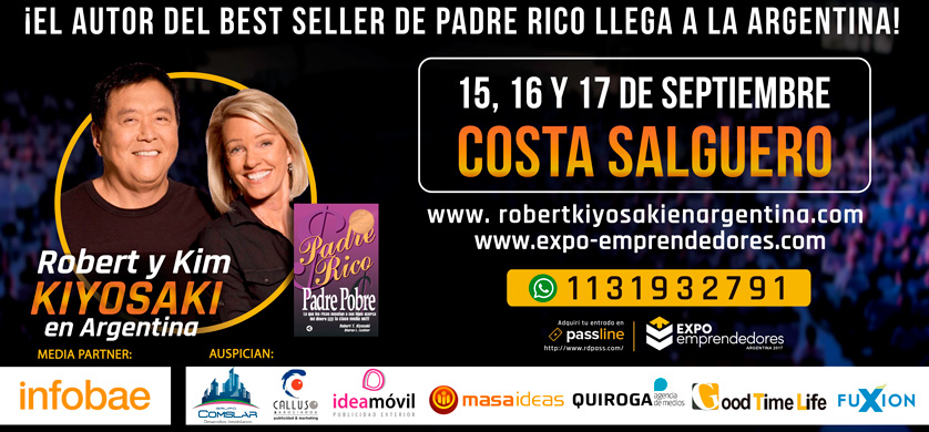 Robert y Kim Kiyosaki llegaron a la Argentina y se presentarán en el ExpoEmprendedores