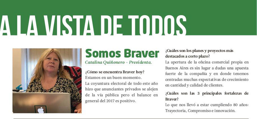 Braver lanza su newsletter digital: "A la Vista de Todos"