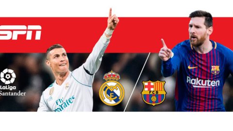 ESPN transmite en vivo el clásico Real Madrid vs. Barcelona