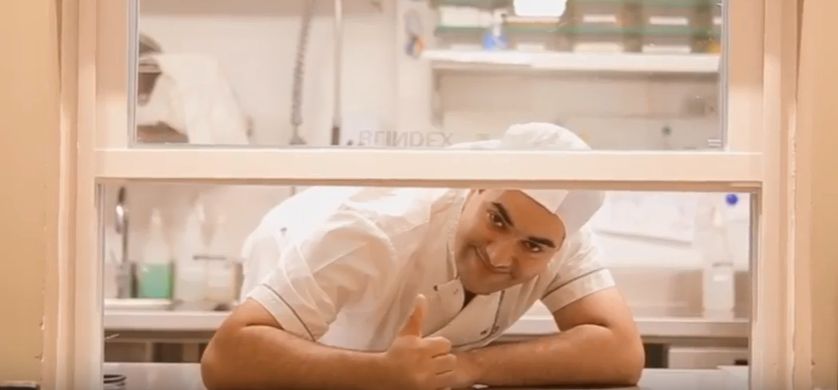 Acción de Yelmo y Fundaleu por la comida saludable