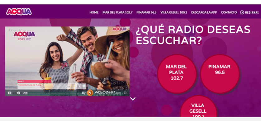 Radio Acqua lanzó su nueva web
