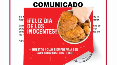 “Comunicado oficial”, acción de KFC Argentina y Rapp para el Día de los Inocentes
