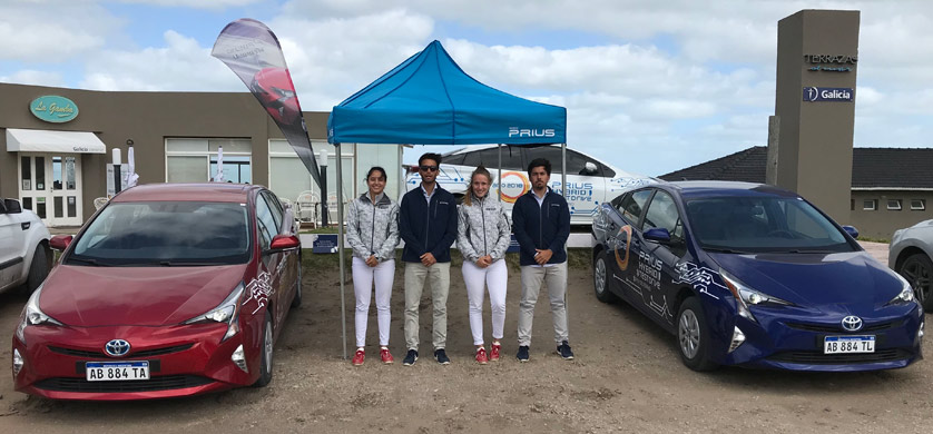 Acción de Toyota en Pinamar con una "caravana híbrida"