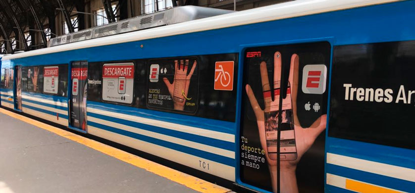 Volmedia estrenó publicidad exterior en trenes