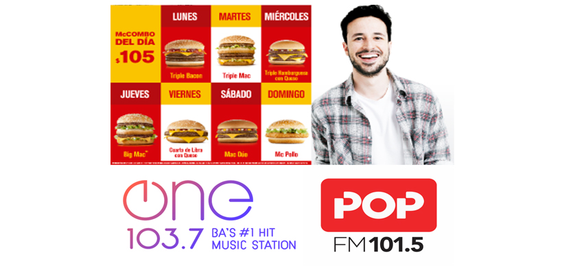 McDonald´s presenta sus combos del día en In Radios