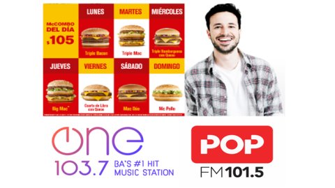 McDonald´s presenta sus combos del día en In Radios