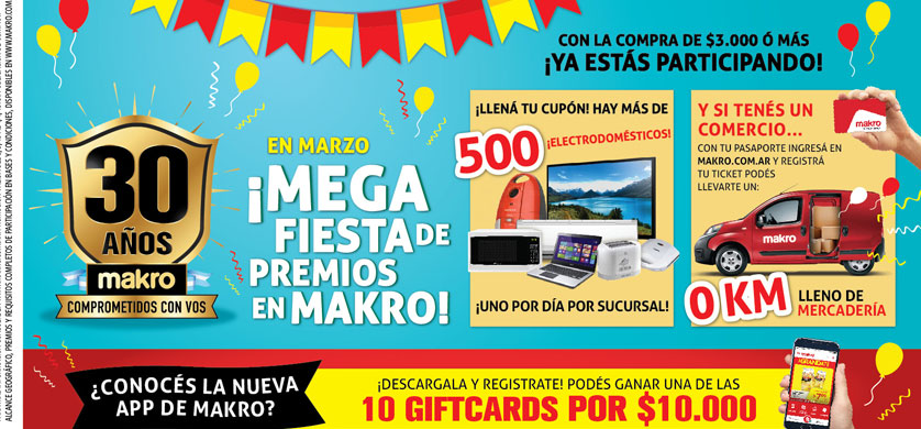 Mayorista Makro festeja 30 años con una campaña