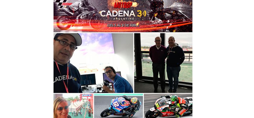 Cadena 3 cubrió el Moto GP en Argentina