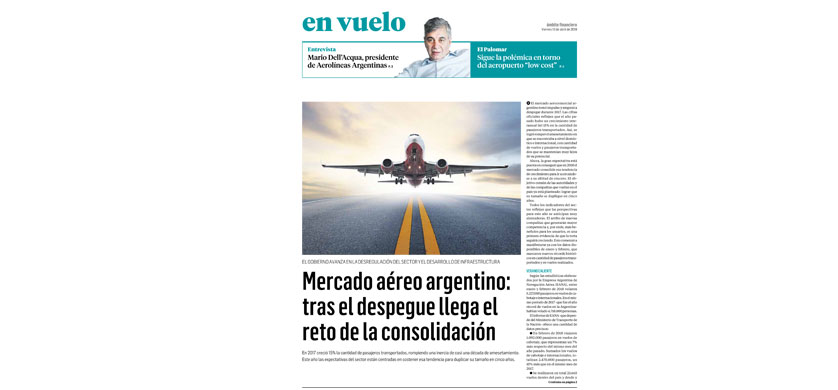 Ambito Financiero lanza un nuevo suplemento: “En Vuelo”