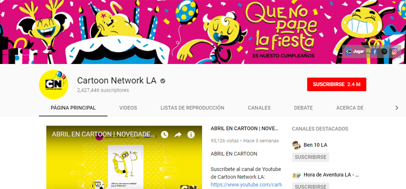 Cartoon Network sigue celebrando sus 25 años con un nuevo YouTube Live