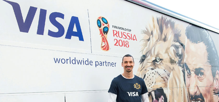 Ibrahimovic estará en el Mundial de la FIFA Rusia 2018 de la mano de Visa