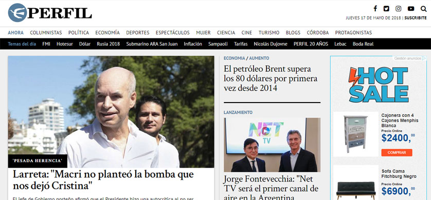 Fontevecchia, sobre el "nuevo" Perfil.com: "Es la piedra angular de nuestro proyecto"