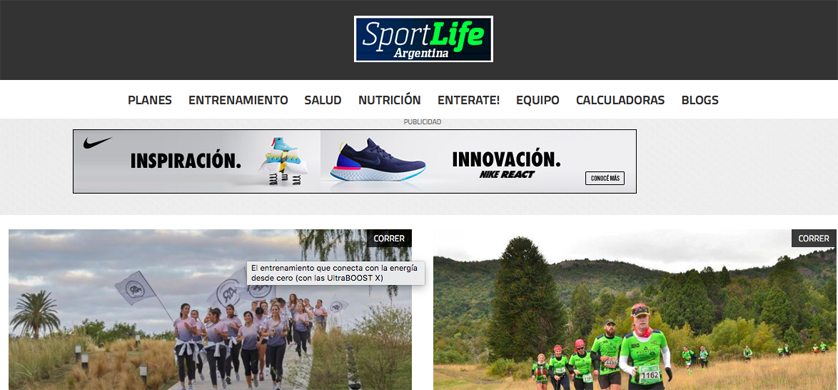 Sportlife Argentina, el sitio con mayor crecimiento en su rubro