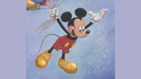 Crearon un retrato de Mickey Mouse por su 90° aniversario