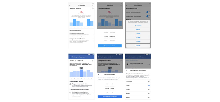 Nuevas herramientas para administrar tu tiempo en Facebook e Instagram