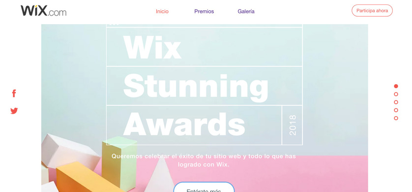 Wix vuelve a entregar los Premios Wix Stunning Awards