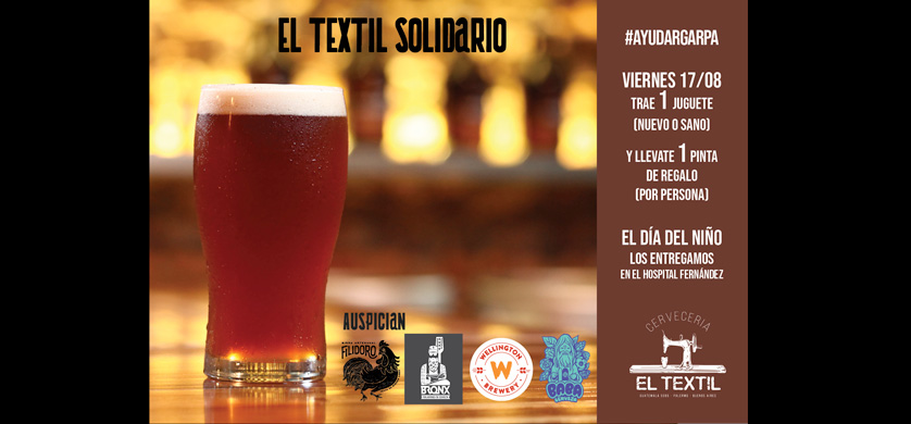 Cervecería El Textil lanza la campaña “#AyudarGarpa
