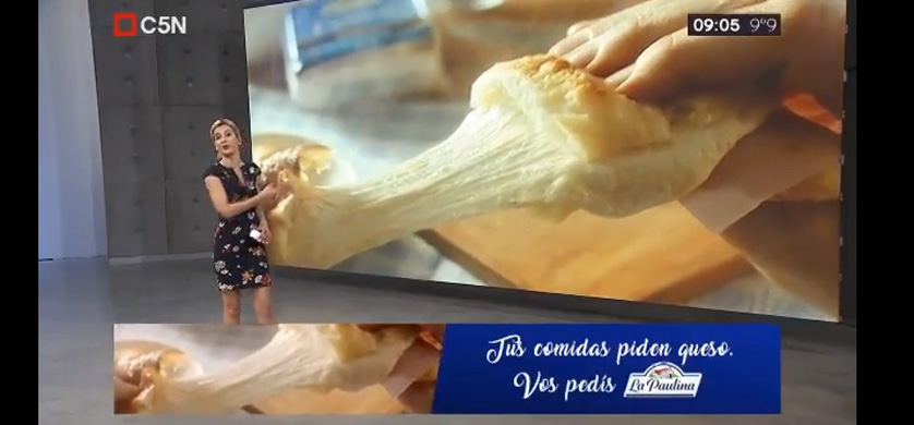 Acción de La Paulina en la pantalla de C5N