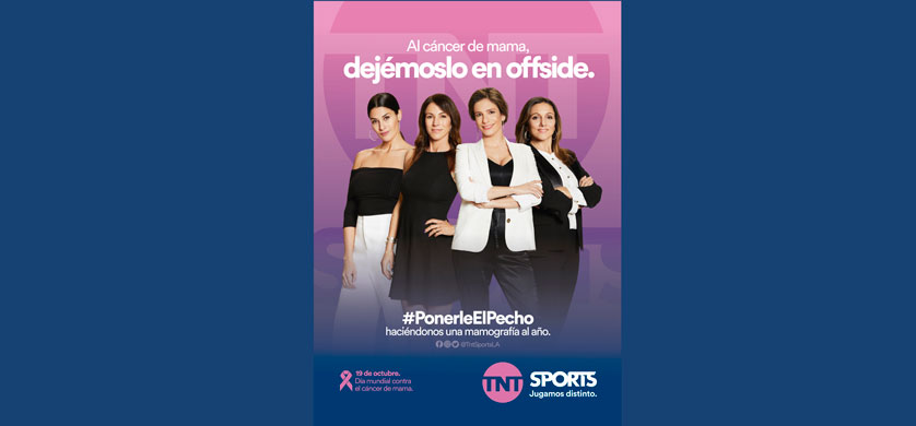 Lucha contra el cáncer de mama: Campaña institucional de TNT Sports