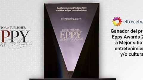 Eltrecetv.com fue premiado en los “Editor & Publisher Awards” 2018