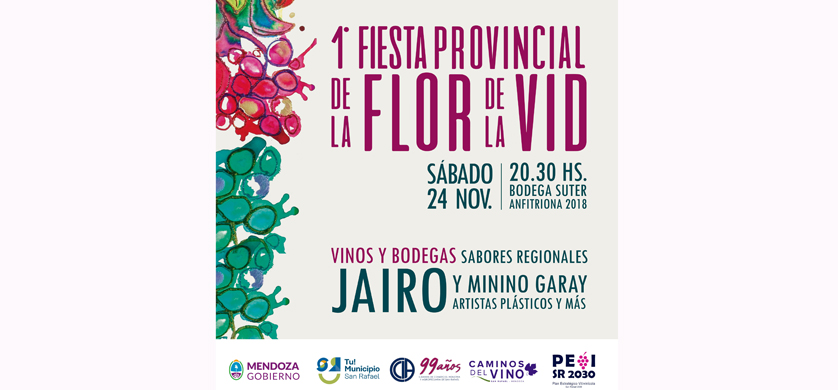 Suter será anfitriona de la Fiesta Provincial de la Flor de la Vid