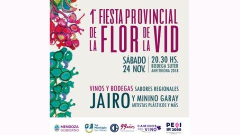 Suter será anfitriona de la Fiesta Provincial de la Flor de la Vid