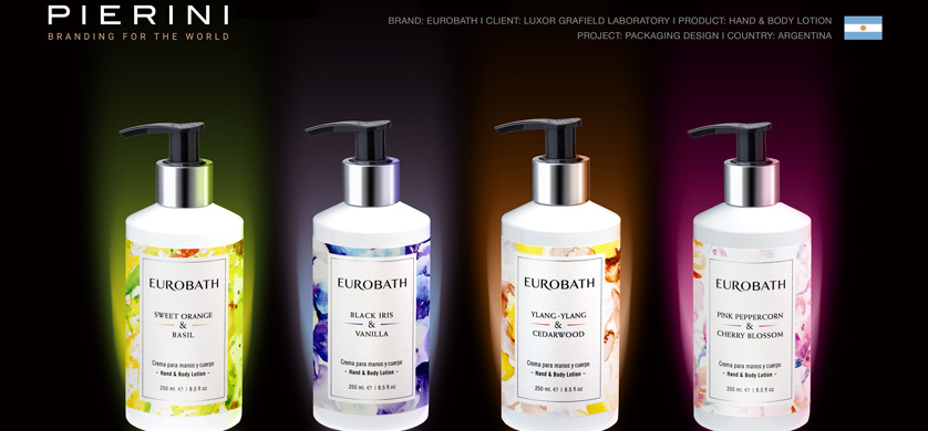 Pierini a cargo del diseño de la línea de cremas y jabones corporales “Eurobath”