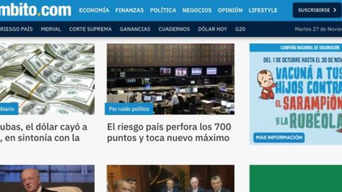 Ámbito.com presentó el resideño de su portada