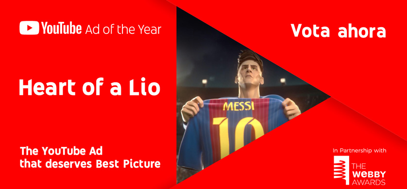 Una biopic animada de Messi, nominada al premio #TheYouTubeAd of The Year