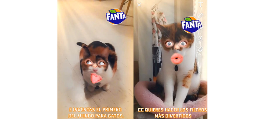 Fanta México lanza en Snapchat el primer lente para gatos