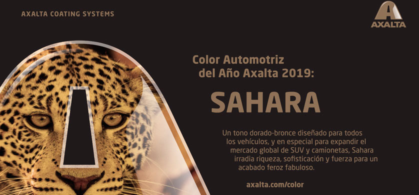 Axalta presenta "Sahara" como el Color Automotriz del Año 2019