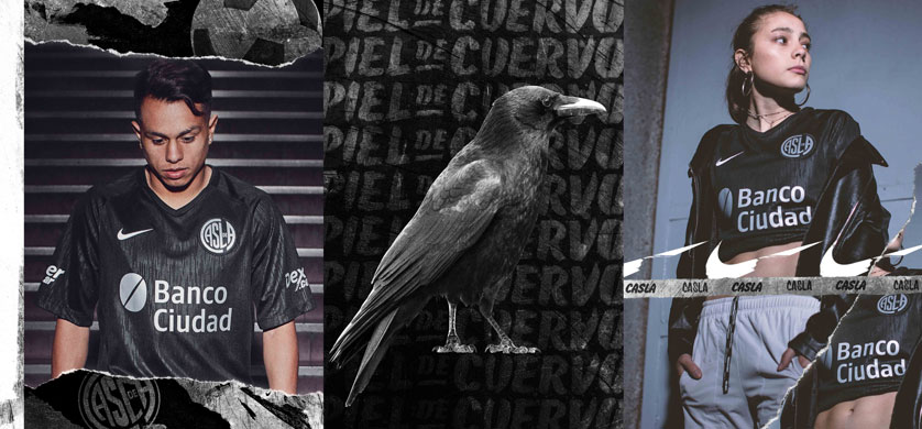 Nike y R/GA crearon "Piel de Cuervo", la identidad visual de las nuevas camisetas de San Lorenzo