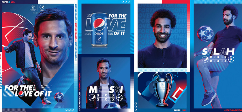 Pepsi lanzó su campaña mundial “Por amor a ella” con Messi y Salah