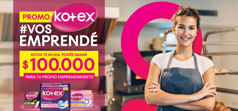 Kotex lanzó la promo #VosEmprendé