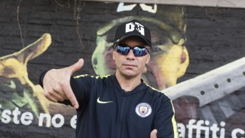 Spotify presentó un mural con la imagen de Pablo Lescano