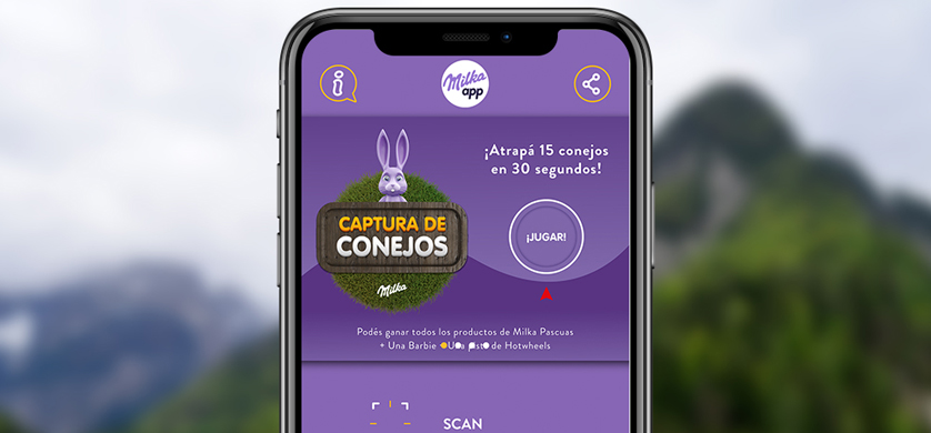 Milka creó una experiencia de realidad aumentada para Pascuas