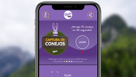 Milka creó una experiencia de realidad aumentada para Pascuas