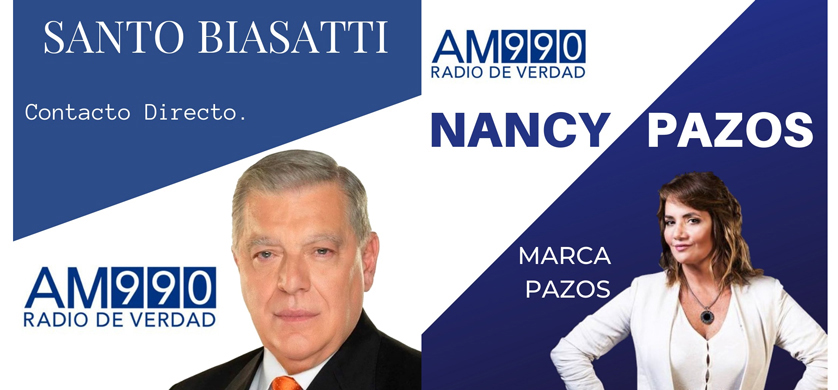 La AM 990 suma programas con Santo Biasatti y Nancy Pazos