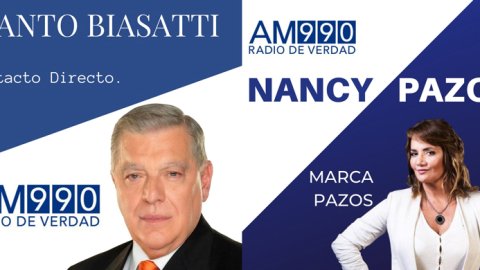 La AM 990 suma programas con Santo Biasatti y Nancy Pazos