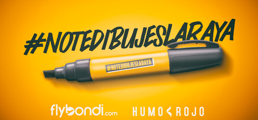 #NoTeDibujesLaRaya nueva campaña de Humo Rojo para FlyBondi