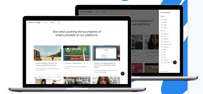 Google anunció "Crea con Google", un hub de contenido para agencias y creativos