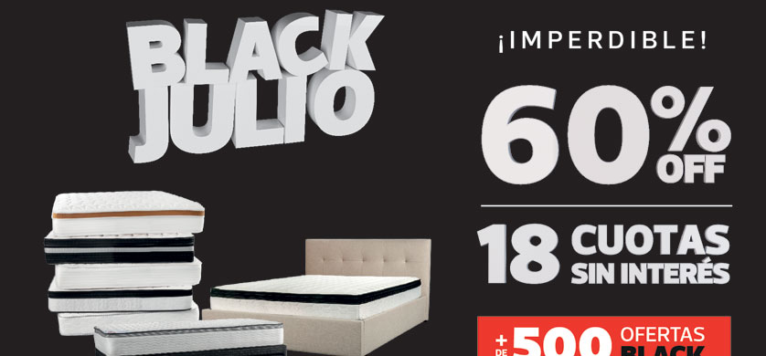 Sommier Center sacó su campaña "Black Julio"