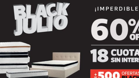 Sommier Center sacó su campaña "Black Julio"