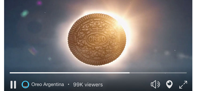 Acción de Selva Buenos Aires para Oreo en Twitter durante el Eclipse